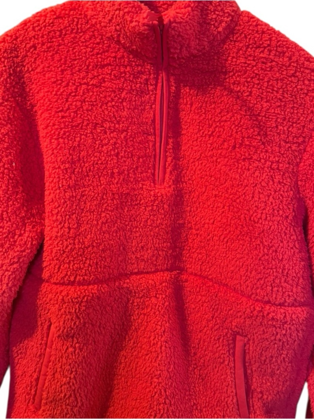 Wondershop Red Sherpa Half-Zip Pullover - Picture 7 of 8